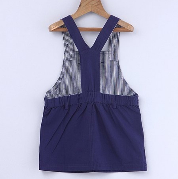 🇺🇲🇺🇲Navy Dungaree Dress - Infant - Picture 2 of 5